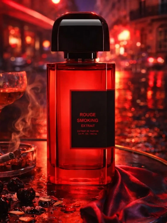 Odlewka Rouge Smoking Extrait – wiśnia, wanilia i ambra tworzą gęsty, wieczorowy zapach o paryskiej, nocnej elegancji. Dostępny w Perfame.