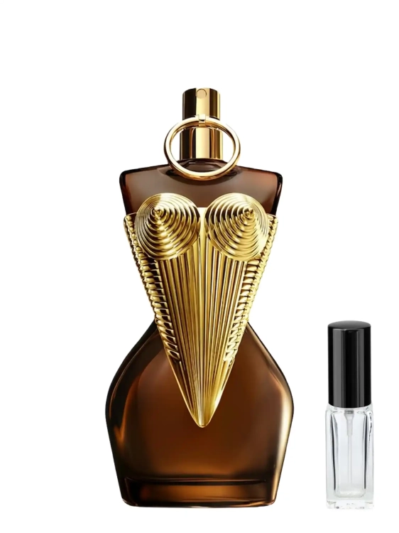 Odlewka Gaultier Divine Elixir – jaśmin, wanilia i miodowa słodycz tworzą intensywny, bogaty, kobiecy zapach o gourmandowej elegancji. Dostępny w Perfame.