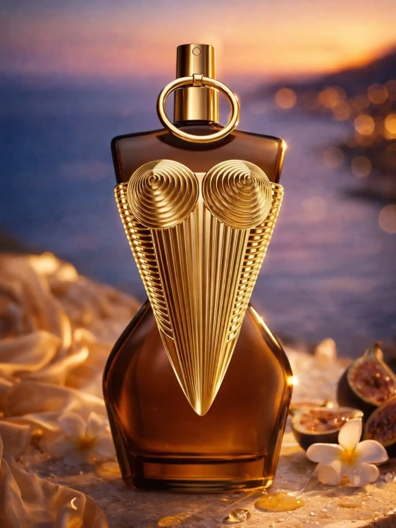 Odlewka Gaultier Divine Elixir – jaśmin, wanilia i miodowa słodycz tworzą intensywny, bogaty, kobiecy zapach o gourmandowej elegancji. Dostępny w Perfame.