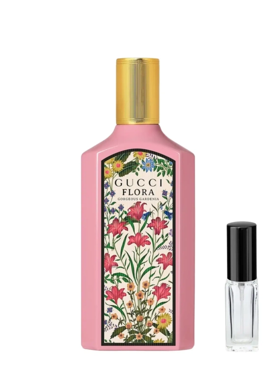 Odlewka Gucci Flora Gorgeous Gardenia – kremowa gardenia, owoce i piżmowa baza tworzą jasny, słodko-kwiatowy zapach o młodzieńczej energii. Dostępny w Perfame.