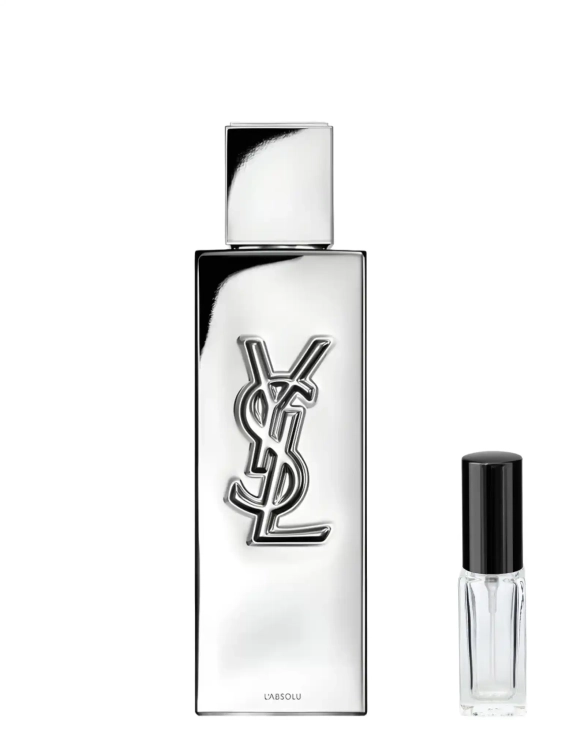 Odlewka YSL MYSLF L’Absolu – świetliste cytrusy, aromatyczna lawenda i kremowe nuty drzewne tworzą nowoczesny, elegancki męski zapach o luksusowej czystości. Dostępny w Perfame.
