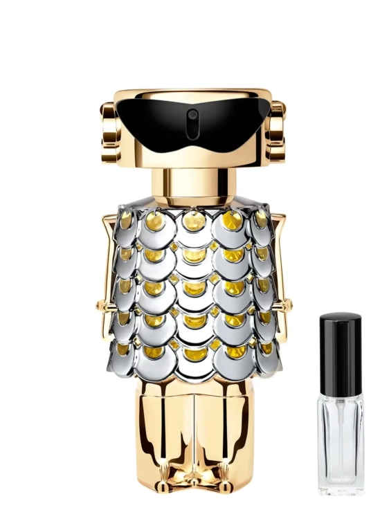 Odlewka Rabanne Fame – kremowe mango, jaśmin i waniliowa baza tworzą nowoczesny, świetlisty, kobiecy zapach o gwiazdorskim charakterze. Dostępny w Perfame.