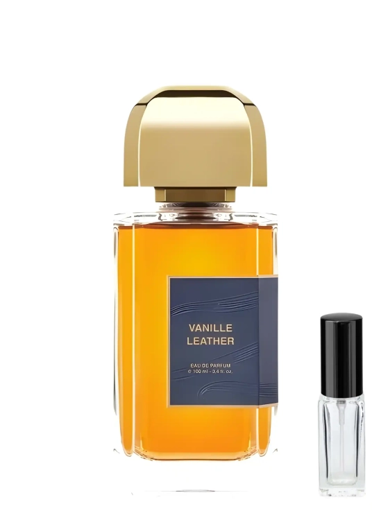 Odlewka Vanille Leather – gładka skóra, wanilia i drzewne ciepło tworzą zmysłowy, niszowy zapach o eleganckiej głębi. Dostępny w Perfame.