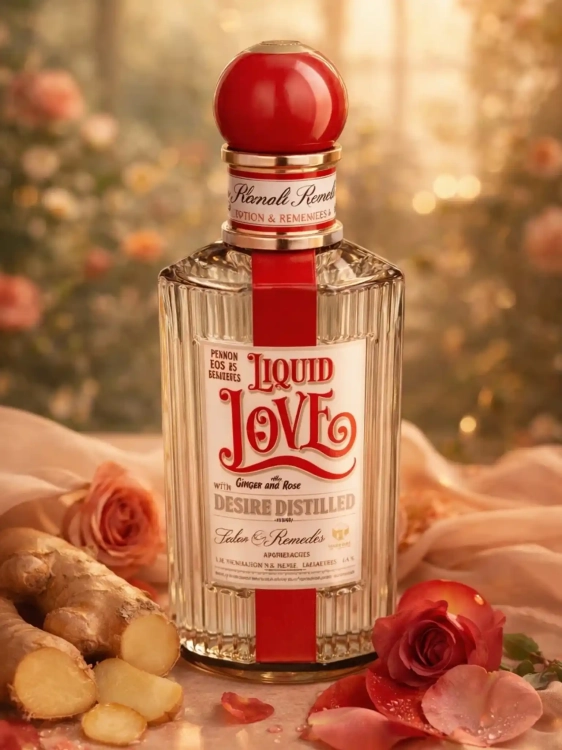 Odlewka Penhaligon’s Liquid Love – imbir, kurkuma i piżmowe ciepło tworzą zmysłowy, rozgrzewający zapach o intymnej elegancji. Dostępny w Perfame.