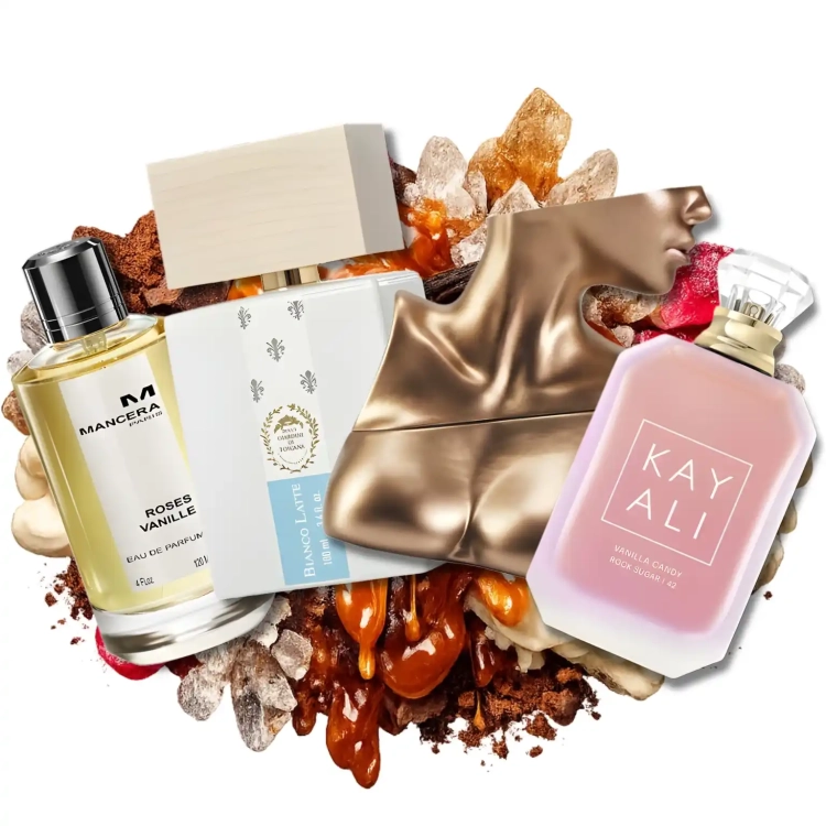 Zestaw perfum Słodka Pokusa Perfame – gourmandowe, słodkie zapachy dla miłośniczek wanilii, karmelu i deserowych nut. Dostępny w Perfame.