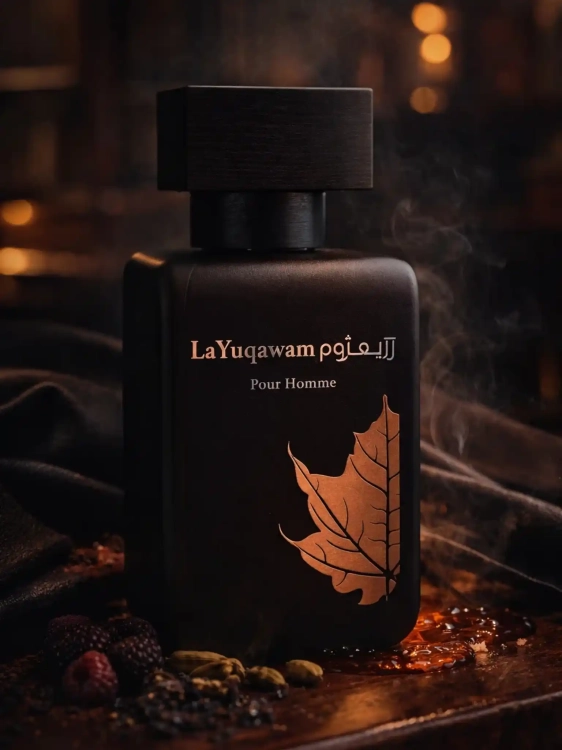 Odlewka Rasasi La Yuqawam – skóra, malina i szafran tworzą intensywny, orientalno-skórzany zapach. Dostępny w Perfame.