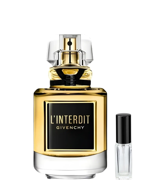 Odlewka Givenchy L’Interdit Parfum – tuberoza, wanilia i ciemne nuty tworzą intensywny, zmysłowy zapach. Dostępny w Perfame.