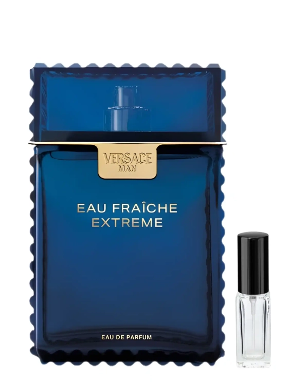 Odlewka Versace Man Eau Fraîche Extreme – cytrusy, nuty wodne i drzewna świeżość tworzą orzeźwiający, męski zapach na lato. Dostępny w Perfame.