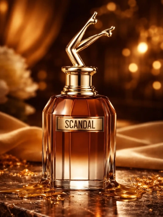 Odlewka Jean Paul Gaultier Scandal Elixir – miód, wanilia i ambra tworzą ekstremalnie zmysłowy, słodki zapach o nocnej, luksusowej aurze. Dostępny w Perfame.