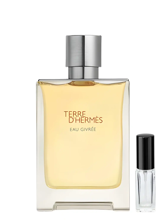 Odlewka Hermès Terre d’Hermès Eau Givrée – mroźne cytrusy, mineralne nuty i drewno tworzą świeży, elegancki zapach o lodowej czystości. Dostępny w Perfame.