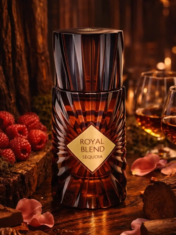 Odlewka Royal Blend Sequoia – drzewne nuty, ambra i ciepłe przyprawy tworzą elegancki, luksusowy zapach o głębokim charakterze. Dostępny w Perfame.