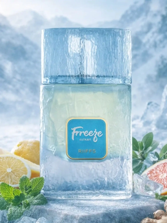 Odlewka Riiffs Freeze Extrait – chłodne przyprawy, cytrusy i ambrowa baza tworzą intensywny, świeżo-orientalny zapach o wysokiej trwałości. Dostępny w Perfame.