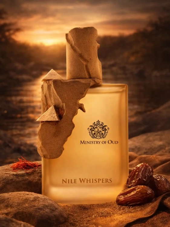 Odlewka Ministry of Oud Nile Whispers – słodkie owoce, ambra i orientalne nuty tworzą ciepły, zmysłowy zapach o egzotycznym klimacie. Dostępny w Perfame.