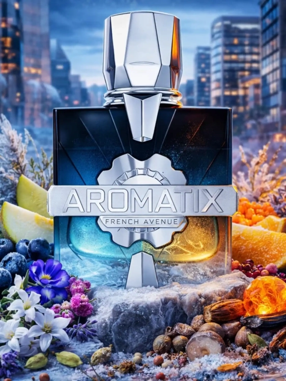 Odlewka French Avenue Frostbite Aromatix X – chłodne cytrusy, mięta i ambrowa baza tworzą świeży, energetyczny zapach o lodowej intensywności. Dostępny w Perfame.