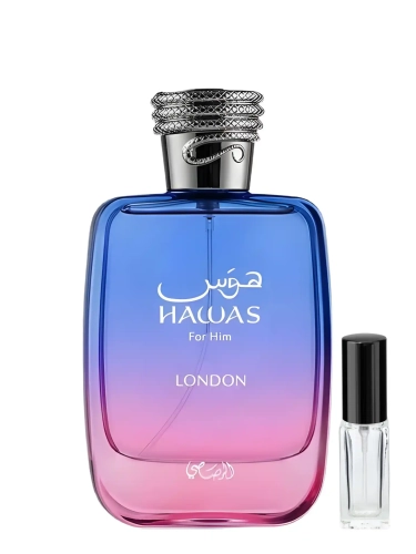 Odlewka Rasasi Hawas London – świeże cytrusy, przyprawy i drzewna baza tworzą nowoczesny, energetyczny zapach o miejskim charakterze. Dostępny w Perfame.