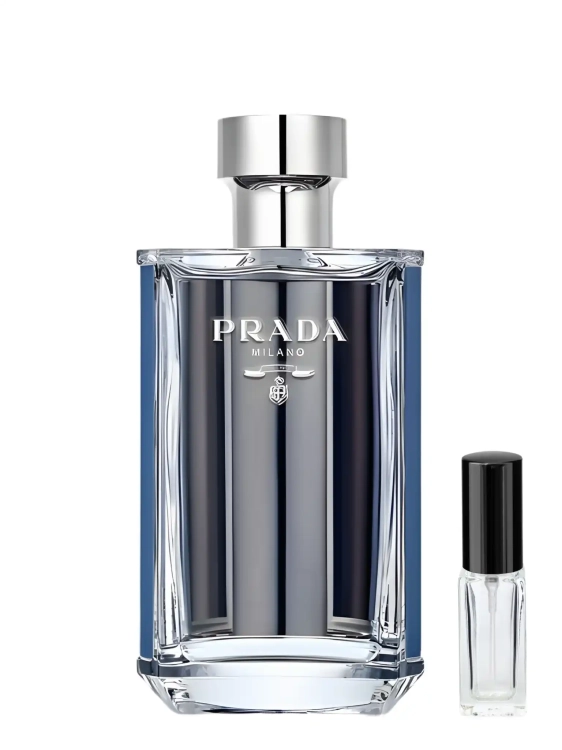Odlewka Prada L’Homme L’Eau – irys, neroli i lekkie nuty wodne tworzą subtelny, elegancko-czysty zapach o minimalistycznej świeżości. Perfumy dostępne w Perfame.