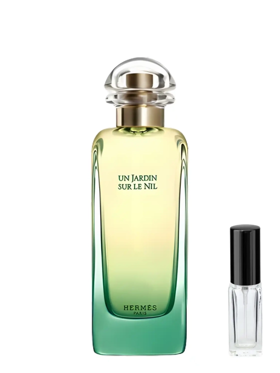 Odlewka HERMÈS Un Jardin sur le Nil – zielone mango, grejpfrut i lotos tworzą świeży, cytrusowo-wodny zapach inspirowany ogrodem nad Nilem. Dostępny w Perfame.