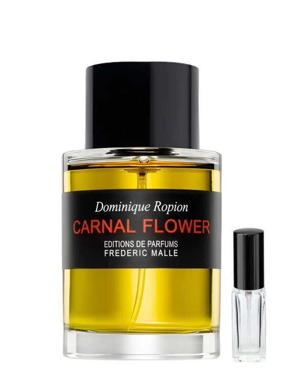 Odlewka Frederic Malle Carnal Flower – tuberoza, jaśmin i zielone nuty tworzą intensywny, kremowy zapach o hipnotyzującej, kwiatowej głębi. Dostępny w Perfame.