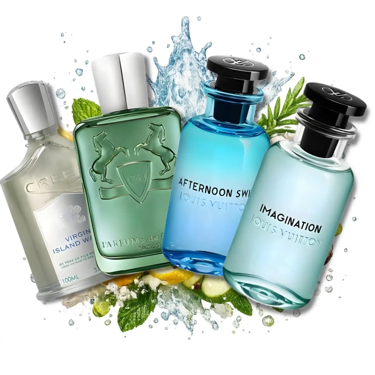 Ekskluzywny zestaw odlewek Old Money dostępny w Perfame. Rześkie, luksusowe kompozycje Louis Vuitton, Creed i Parfums de Marly oddają wakacyjny klimat prestiżowej riwiery.