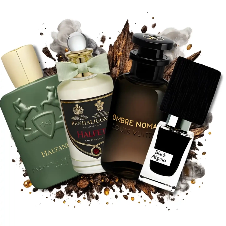 Zestaw odlewek Czarne Złoto dostępny w Perfame. Głębia orientu zaklęta w ciężkich, dymnych ekstraktach Louis Vuitton, Parfums de Marly czy Nasomatto, pełnych oudu i ciepłych przypraw.