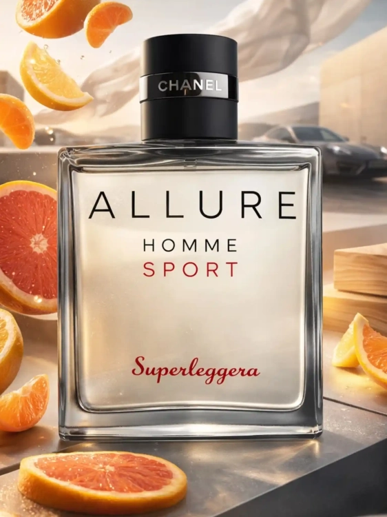 Odlewka dynamicznego zapachu Chanel Allure Homme Sport Superleggera od Perfame. Cytrusy i nuty drzewne budują sportową, świeżą kompozycję.