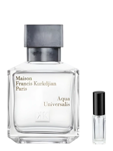 Odlewka czystej kompozycji MFK Aqua Universalis z kolekcji Perfame. Białe kwiaty i cytrusy otulają subtelnym, radosnym blaskiem.