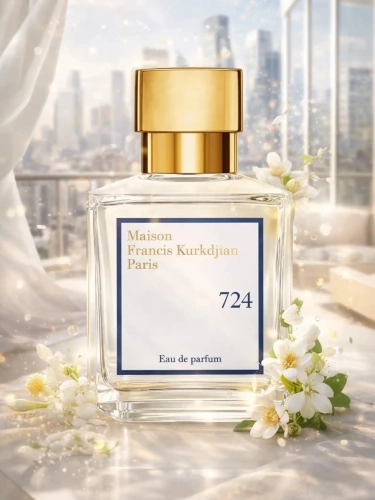 Szklana odlewka miejskiego aromatu MFK 724 dostępna w Perfame. Aldehydy i piżmo tworzą czysty, wibrujący zapach metropolii.