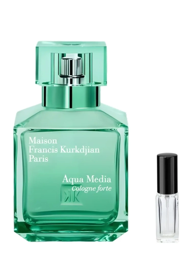 Odlewka zielonej wody MFK Aqua Media Cologne Forte od Perfame. Werbena i bergamotka gwarantują radosne, ziołowe orzeźwienie.