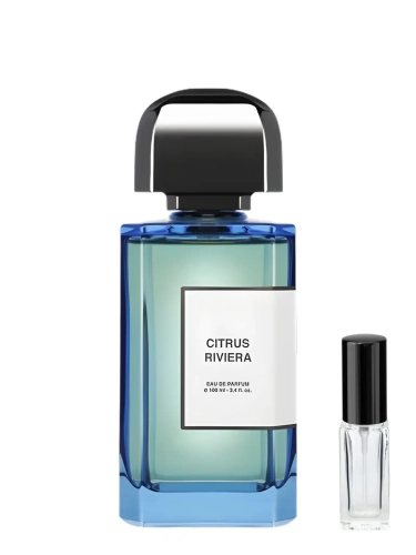 Szklana odlewka rześkiej kompozycji BDK Parfums Citrus Riviera dostępna w Perfame. Cytrusowe i wodne akordy oddają urok Lazurowego Wybrzeża.