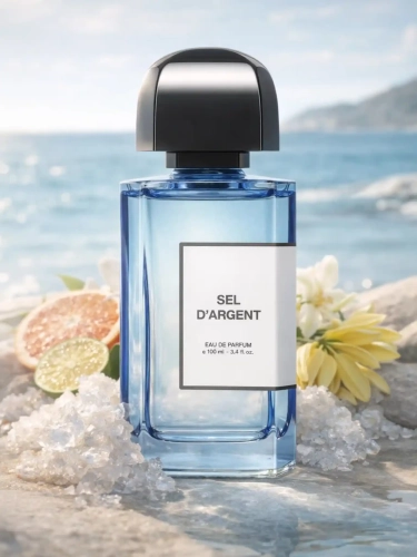 Odlewka słono-morskiego zapachu BDK Parfums Sel d'Argent od Perfame. Piżmo i sól morska przywołują wspomnienie zachodu słońca na plaży.