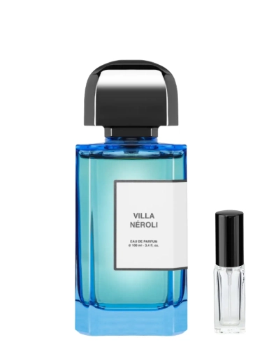 Szklana odlewka świetlistej wody BDK Parfums Villa Neroli z kolekcji Perfame. Neroli i kwiat pomarańczy kreują radosny, śródziemnomorski klimat.