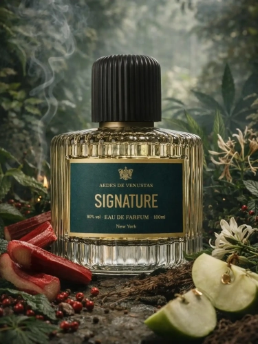 Odlewka unikalnego zapachu Aedes de Venustas Signature z kolekcji Perfame. Nuty rabarbaru i kadzidła oddają wyrafinowany, niszowy sznyt.