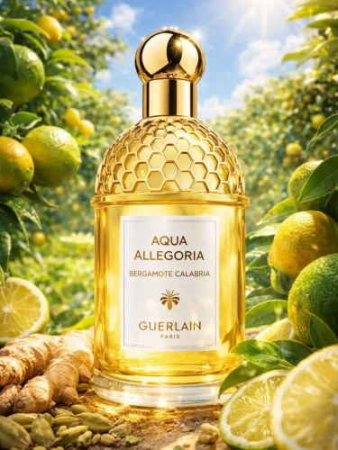 Odlewka radosnego zapachu Guerlain Bergamote Calabria z kolekcji Perfame. Świeża kalabryjska bergamotka stanowi esencję słonecznego dnia.