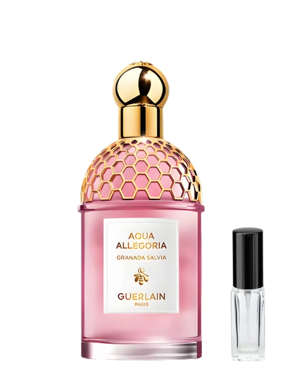 Odlewka soczystego aromatu Guerlain Granada Salvia w ofercie Perfame. Owoc granatu i szałwia tworzą pyszną, orzeźwiającą mieszankę.