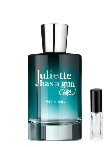Szklana odlewka radosnej wody Juliette Has A Gun Pear Inc od Perfame. Soczysta gruszka i czyste piżmo łączą się w niezwykle beztroski eliksir.