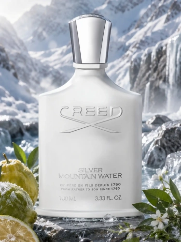 Odlewka chłodnego zapachu Creed Silver Mountain Water od Perfame. Zielona herbata i czarna porzeczka przywodzą na myśl górskie powietrze.