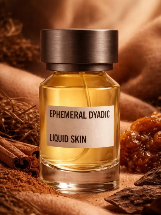 Odlewka intymnego aromatu Ephemeral Dyadic Liquid Skin dostępna w Perfame. Piżmowe i cielesne nuty idealnie stapiają się ze skórą.