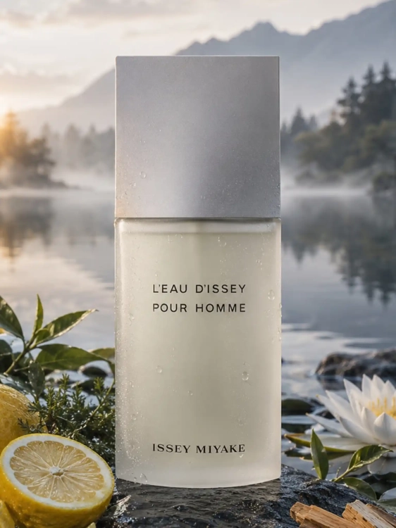 Szklana odlewka kultowej kompozycji L'Eau d'Issey dostępna w Perfame. Yuzu i nuty wodne tworzą ponadczasowy, rześki aromat.