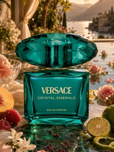Odlewka luksusowego zapachu Versace Crystal Emerald w ofercie Perfame. Kwiat lotosu i cytrusy tworzą świetlisty eliksir.
