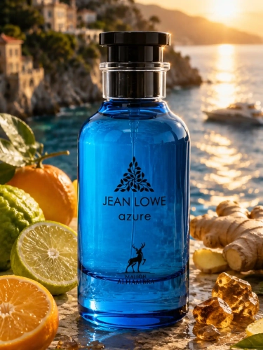 Odlewka świeżego zapachu Maison Alhambra Jean Lowe Azure dostępna w Perfame. Wodne i rześkie nuty oddają swobodę i energię lazurowego wybrzeża.