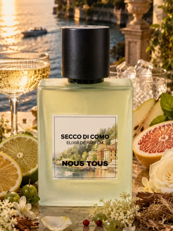 Odlewka eleganckiego aromatu NOUS TOUS Secco Di Como w ofercie Perfame. Rześkie i drzewne nuty przywodzą na myśl luksusowy, włoski wypoczynek nad jeziorem.