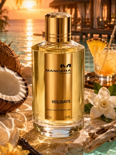 Odlewka egzotycznego aromatu Mancera Holidays dostępna w Perfame. Nuty kokosa i gardenii tahitańskiej błyskawicznie przenoszą zmysły na rajską wyspę.
