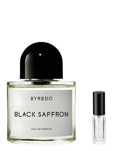 Odlewka intrygującej kompozycji Byredo Black Saffron w ofercie Perfame. Wyrazisty szafran i malina budują zmysłowy, skórzany profil.