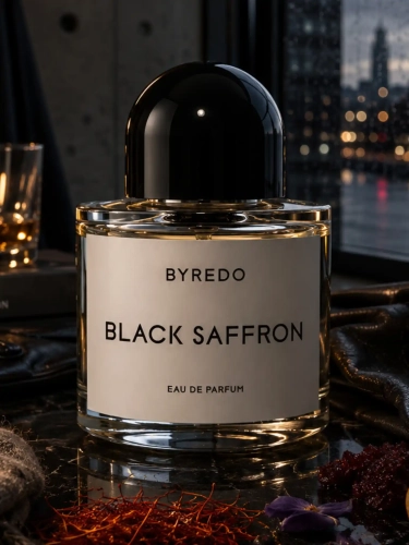 Odlewka intrygującej kompozycji Byredo Black Saffron w ofercie Perfame. Wyrazisty szafran i malina budują zmysłowy, skórzany profil.