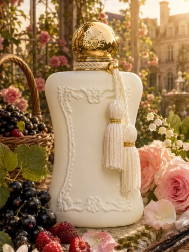 Szklana odlewka owocowej kompozycji Parfums De Marly Meliora dostępna w Perfame. Czerwone jagody i liście porzeczki tworzą radosny, kobiecy profil.
