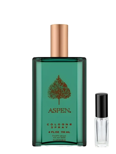 Szklana odlewka rześkiego zapachu Aspen Cologne z kolekcji Perfame. Leśne akordy i świeża cytryna zapewniają klasyczne, radosne orzeźwienie na co dzień.