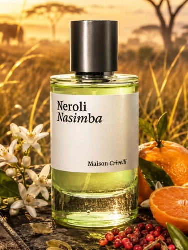 Odlewka świetlistego zapachu Maison Crivelli Neroli Nasimba w ofercie Perfame. Skórzane akordy i kwiat pomarańczy tworzą dziki, intrygujący profil.