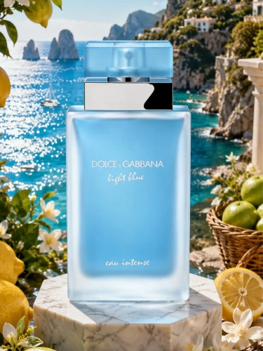 Odlewka rześkiej kompozycji Dolce &amp; Gabbana Light Blue Intense w ofercie Perfame. Cytryna i zielone jabłko lśnią niezwykle wzmocnioną świeżością.