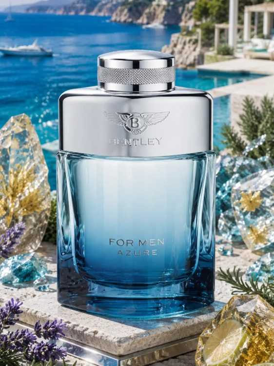 Odlewka świeżego aromatu Bentley For Men Azure w ofercie Perfame. Cytrusy, ananas i nuty wodne budują dynamiczny, nowoczesny profil.