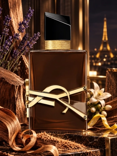 Szklana odlewka Yves Saint Laurent Libre Santal Couture od Perfame – damski zapach z lawendą, kwiatem pomarańczy i drzewem sandałowym.